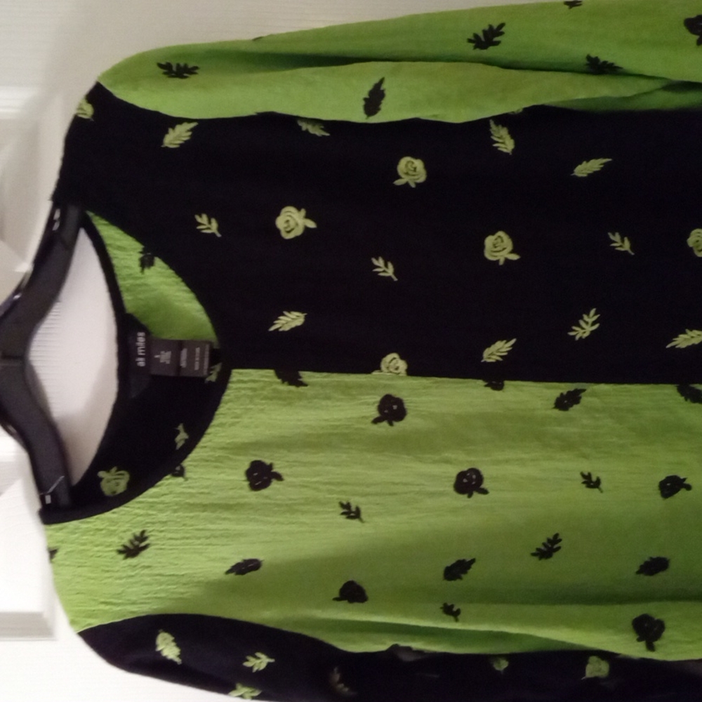 Ali Miles Crinkle Print Color Block Tunic - image 3